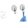 Wenko 4441040100 Lever Suction Hooks Set of 2, Plastic, 4