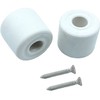 White 35mm PVC Door Stops/Wall Protectors with Screws