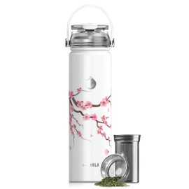 22 oz Insulated Tea Tumbler Bottle with Infuser, Travel Mug