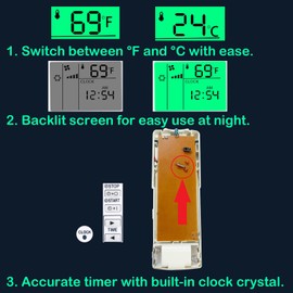 Replacement Remote Control for Mitsubishi Electric Mr Slim Air Conditioner KM15E,E1209C426,with Backlit,Wall Mounting Bracket