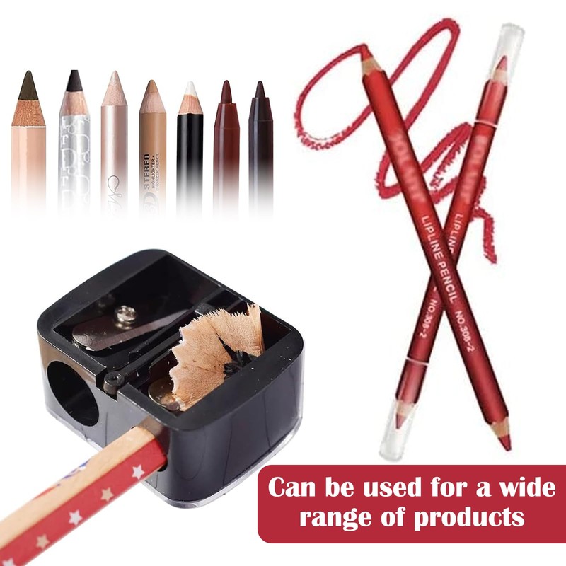 Universal Dual Eyeliner Sharpener Makeup, 2 Pieces 2 Holes Dual