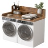 Piskyet Washer Dryer Countertop,2- Tier Laundry Countertop with Edge Rails,27.5"