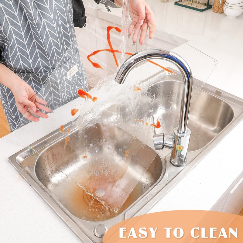 Hoolerry Large Tempered Glass Cutting Board for Kitchen Clear Cutting