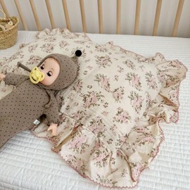 BuLuTu Muslin Cotton Toddler Pillowcases 12"x20", Pink Floral Kids Pillow Cases Fit Toddler Pillow Sized 13"x18" Soft Cotton Pillow Covers for Girls Boys Children, Envelope Closure