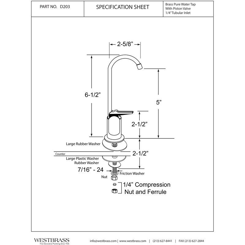 Westbrass R203-NL-12 Touch-Flo Dispenser Faucet, Oil Rubbed Bronze