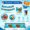 inboxxarty 86 Pcs Moana Birthday Party Supplies Set Plates Napkins