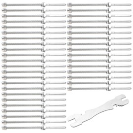 Sowtowe 1/8 Inch T316 Stainless Steel Cable Hardware, Railing Kit, 6 Inch Swage Stud Tensioner 40 Pcs, for 4x4/2x2 Wood & Metal Posts