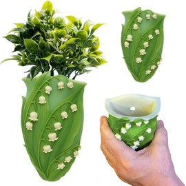 Ibis & Orchid Design Bonded Marble Lily of the Valley Wall Vase