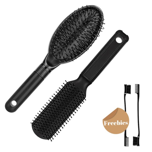 Dreamlover Pack of 2 hair brushes without pulling, wig comb with 2 pieces free hair edge brush