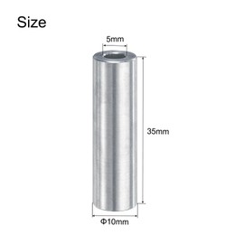 QUARKZMAN 15pcs Aluminum Spacer 5mm Bore x 10mm x 35mm Screw Standoff Bushing Unthreaded Round Metal Spacer for M5 Screws, Bolts and Rods