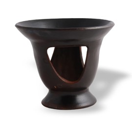 Ancient Cookware Ethiopian Clay Tibs Serving Plate with Burner - Large