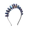 Women's Raw Crystal Crown Headband Boho Quartz Moon Goddess Headpiece
