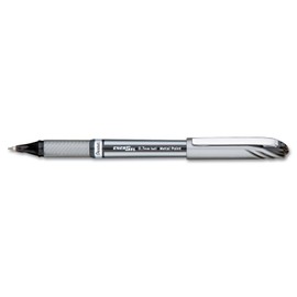 Pentel BL27A EnerGel NV Liquid Gel Pen, .7mm, Gray Barrel, Black Ink, Dozen