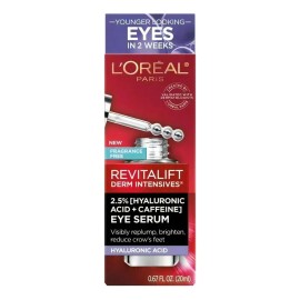 LOral Revitalift Derm Intensives Suero Ojos 2.5 c. Hialurnico Cafena, 20 ml