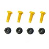 All Trade Direct 4 Pk Yellow Plastic Number Plate Fixing