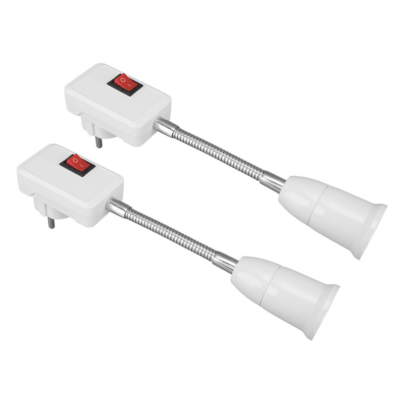 2PCS E27 E26 Hose Lamp Holder with Switch Universal 360