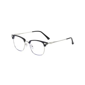 Fullwosing Myopia Glasses with Minus Dioptres -1.00 to -6.00 Myopia Prescription Shortsighted Men Women, silver