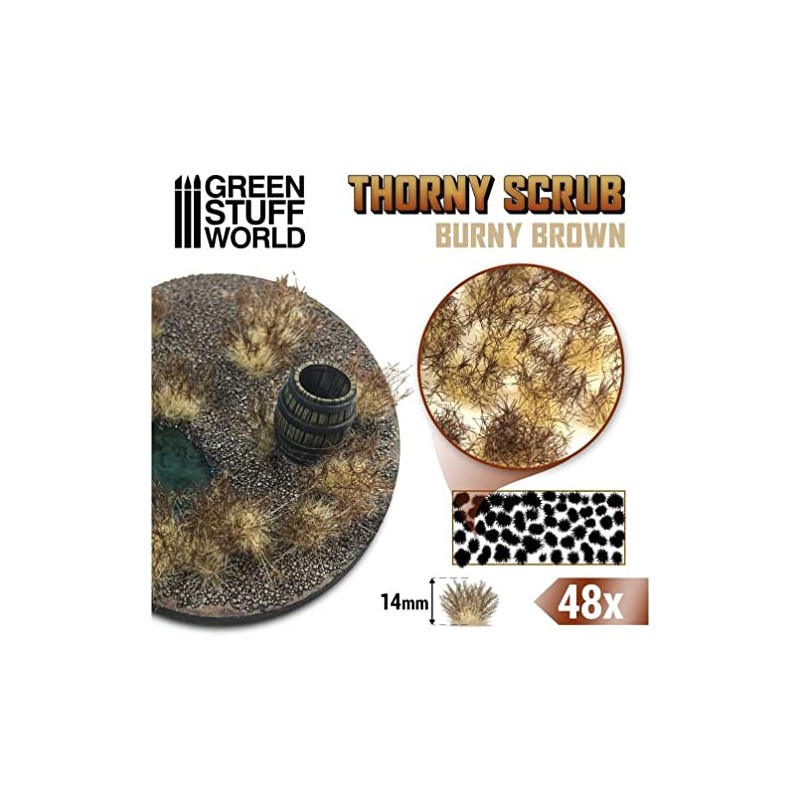 Green Stuff World Thorny Scrubs 14 mm - Burny Brown