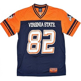 Big Boy Virginia State Trojans S9 Mens Football Jersey [Navy Blue - XL] - ID#149003