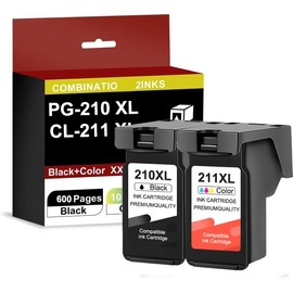DMAOCO PG-210XL/CL-211XL Ink Cartridges Compatible for Canon 210 211, 210XL 211XL Ink Pack Replacement for MP495 MP280 MP490 MP480 MP270 MP240 MX420 410 350 (1Pack Combo)