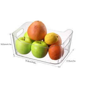 Party Club of America Clear Fridge Organizer Bins Pantry Storage Containers for Snacks, Clear Plastic Bins for Organized Refrigerator Snack Organizer For Pantry shelf Kitchen Storage Accessories