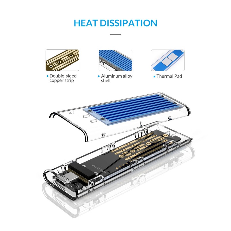 ORICO M.2 NVME SSD Case Solid State Drive Enclosure 10Gbps