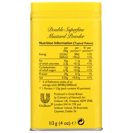 Colman's Dry Mustard Powder 4oz (Pack of 2) | Hot & Tangy | Grilling, Dips, Dressings, Marinades |