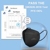 VERNASSA Black KN95 Face Masks 50 Pack, 5-Layer Disposable Masks