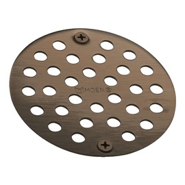 Moen 102763ORB 4-Inch Screw-In Shower Strainer Drain Cover, Oil Rubbed Bronze