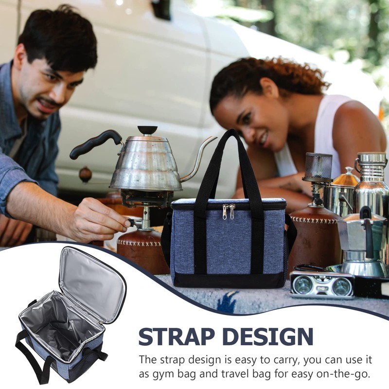 BIUDECO Thermal Insulated Lunch Bag Portable Food Container for Camping