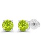 925 Sterling Silver 5mm Round Natural Green Peridot August Birthstone
