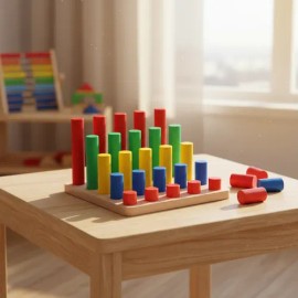 Clasificador De Cilindros Montessori Material Didactico Niño                                                                                          