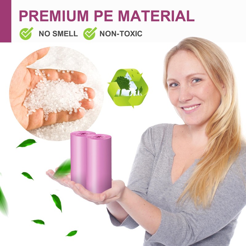 Charmount Small Trash Bags Bathroom, 4 Gallon Garbage Bags for