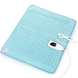 Heating Pad-Electric Heating Pads for Back,Neck,Abdomen,Moist Heated Pad for Shoulder,Knee,Hot Pad for Arms and Legs,Dry&Moist Heat & Auto Shut Off(Light Blue, 20''×24'')