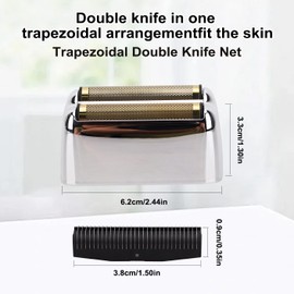 Replacement Foil and Cutters head Compatible with BaBy*lissPRO Double Foil Shaver, Replacement Foil Compatible with BaBy*lissPRO trimmer FXFS2 Shaver,2 PACK (Silver)