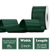HUIHUANG Hunter Green Satin Ribbon 2 inch Double Side Green