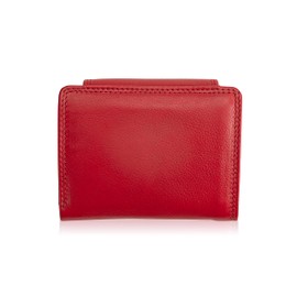 Josephine Osthoff 938 Women's Wallet, Small Wallet, Men's Slim Coin Purse with Coin Compartment, Genuine Leather, RFID Protection, red, coin purse