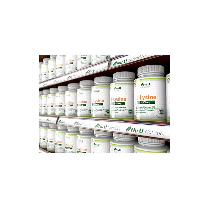 L-Lysine 1000mg | 180 Tablets (6 Month Supply) | Vegetarian