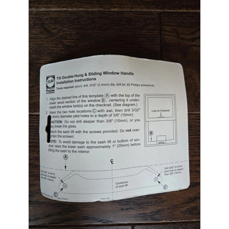 For Pella Pella Tilt Double Hung White Sash Lift New