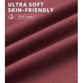 DAVID ARCHY Mens Pajamas Set Soft Cotton Notched Collar Pajamas for Men Long Sleeve Mens Sleepwear with Pockets & Front Fly(L,Wine)