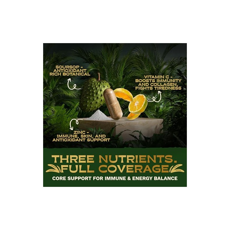 Soursop Graviola Capsules | Extra High Strength 15,000mg 30:1 Extract