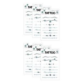 Petite Fancy Petite Tattoo TS060, Ocean Line Wrist Tattoo, 6 Pieces / 쁘띠팬시 쁘띠타투 TS060, 오션라인 손목타투, 6개입