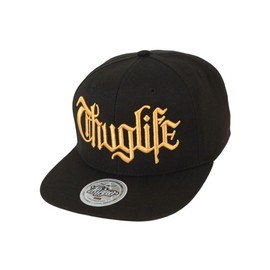 WITHMOONS Thuglife Embroidery Cotton Snapback Hat Hiphop Flat Bill Baseball Cap AL21519 (Black)