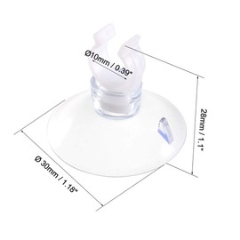 sourcing map Pack of 6 Aquarium Suction Cup Clips Hose Holder Clips Pipe Holder Air Pump Accessories Replacement 10 mm Clear