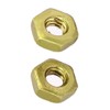 TA-VIGOR 100Pcs Hex Nuts, M2 Self Locking Nuts, Brass Machine