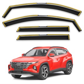 Saleago in-Channel Window Rain Guards Fit for Hyundai Tucson 2022 2024 2023 2025 2026 Extra Durable Window Deflectors Window Visors Vent Shades Vent Visors Car Accessories-4 pcs Q24
