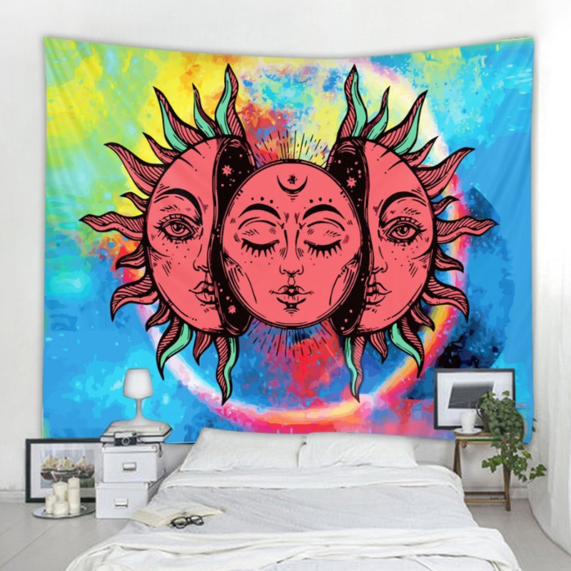 Sun Goddess Pattern Tapestry Wall Hanging for Bedroom Living Room