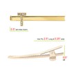 Spinningdasiy Crystal Initial Bijou Hair Clip T Gold
