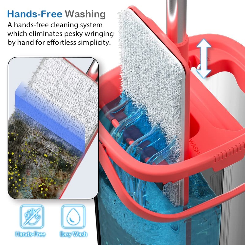 Tethys Flat Floor Mop and Bucket Set for Professional Home