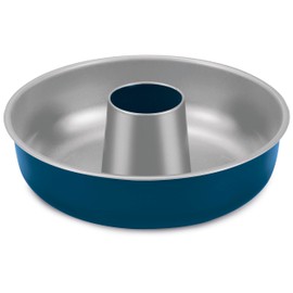 Guardini, Linea XBake 25 cm Non-Stick Steel Doughnut Tin, Green Steel with New PHAS Free Coating, Grey/Blue